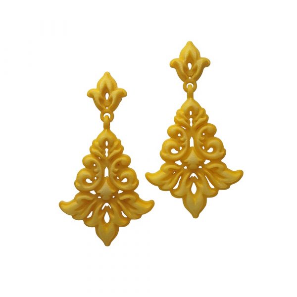 Yellow Damask earrings