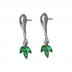 Green cz earrings