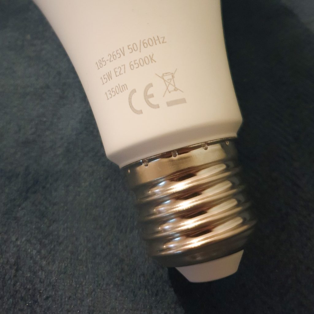 A bright, white bulb